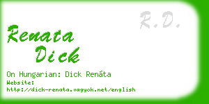 renata dick business card